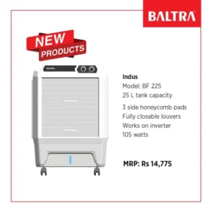 BALTRA Air Cooler / Indus / Water Inlet Facility / Works on Inverter / Honeycomb Pad / 25ltr Tank Capacity
