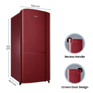 SAMSUNG RR20C20C2RH/IM 192Ltr Single Door Refrigerator - Red