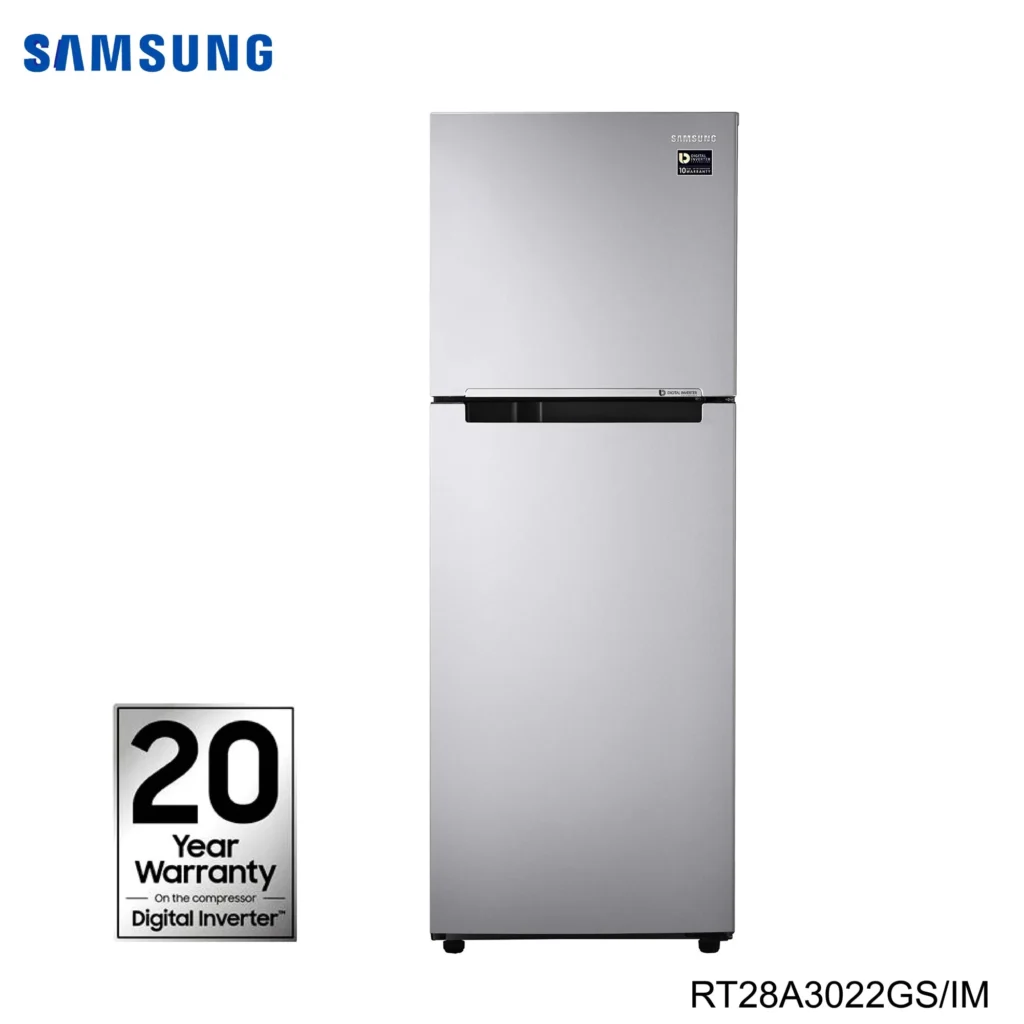 SAMSUNG RT28A3022GS/IM - 253 Ltr Frost Free Double Door Refrigerator (Dit) - Silver